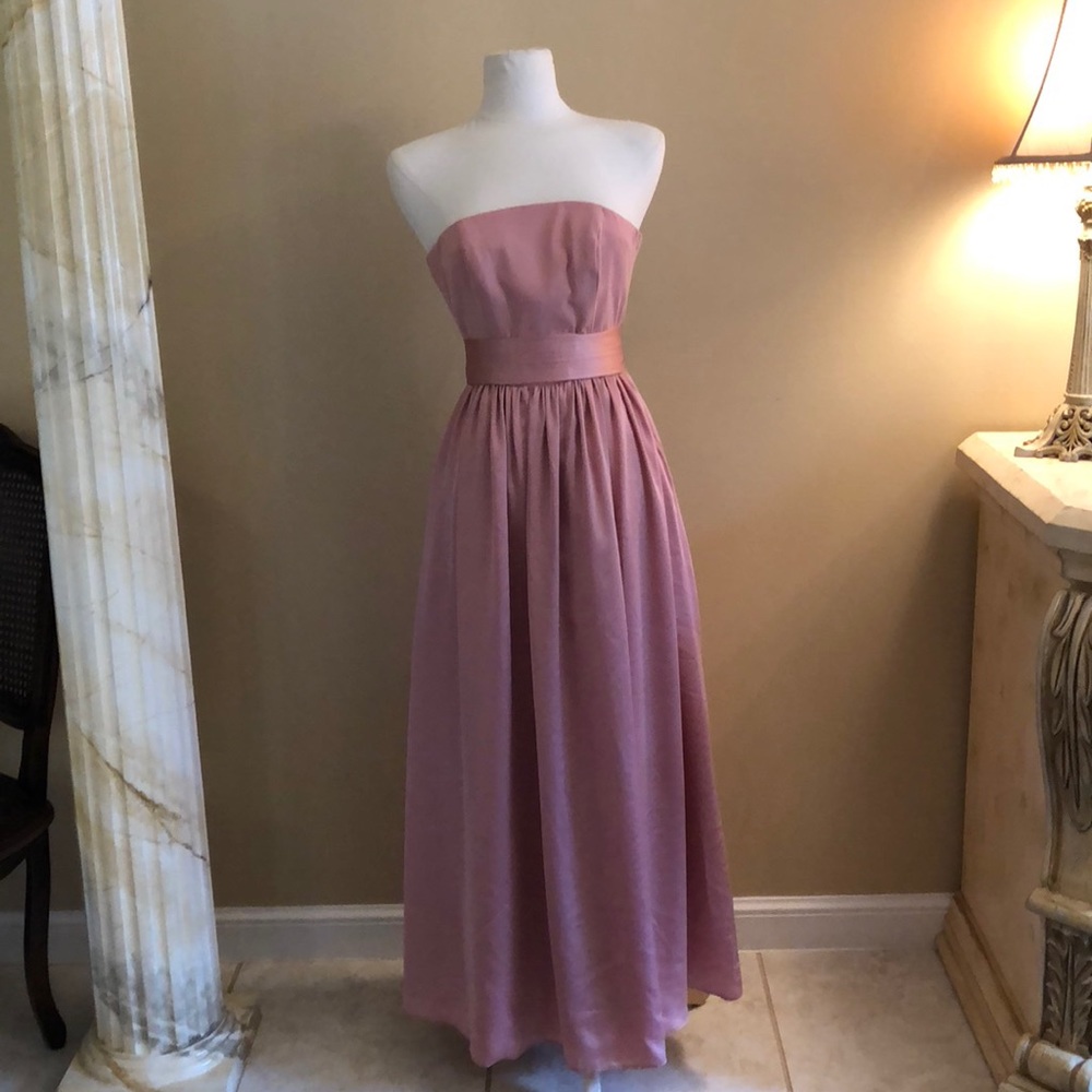 White by Vera Wang pink strapless gown